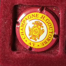 capsule de champagne Goutorbe 🥂 n° 9 🥂   	Jaune  contour bordeaux