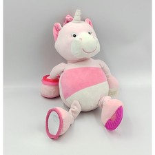 Doudou licorne rose blanc
