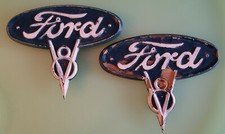 (2 Pièces) Écusson Sigle Insigne Monogramme FORD Truck V8 Panel Camion 1932 Old
