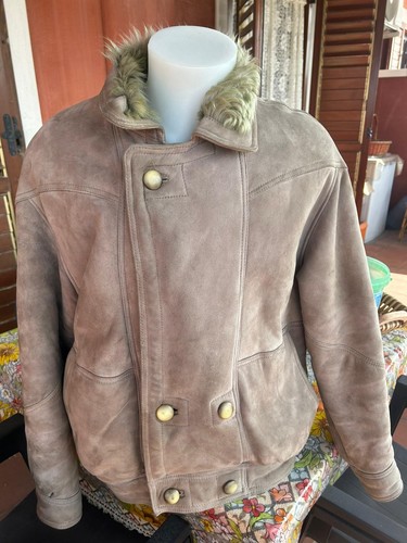Manteau peau lainée - peau, homme