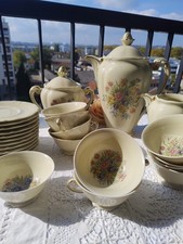 Service A Café  Ancienne Fabrique Royale De Limoges Motif Floraux