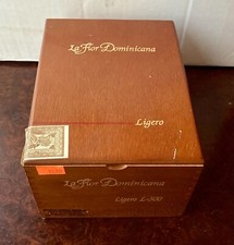 La Flor Dominicana Ligero L-300 Solid Wooden Cigar Box EMPTY