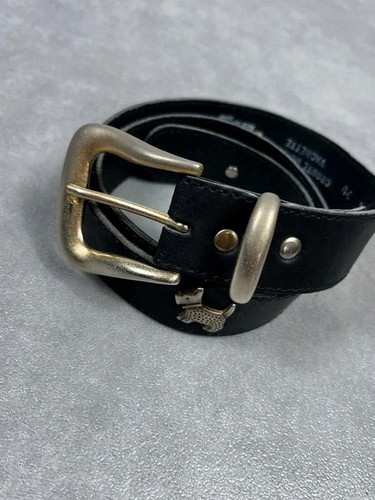 Ceinture cuir noir vintage