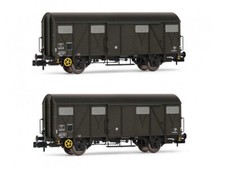 2x wagons couverts à 2 essieux K, ép. III SNCF - N 1/160 - ARNOLD HN6514