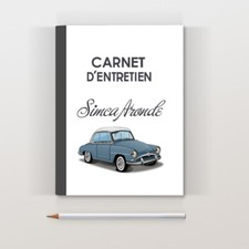 Carnet d'entretien Simca 9 Aronde coupé grand large bleue