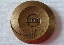 MEDAILLE MONNAIE DE PARIS BRONZE SPIRALE CALENDRIER 2001 CONFEDERATION MUSICALE