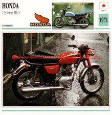 HONDA CB 125 Twin Mk 5 MK5 1971 : Fiche Moto #000946