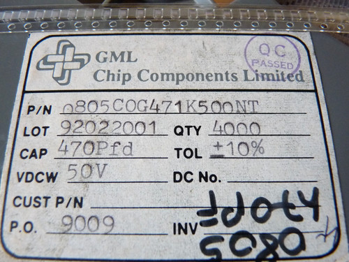 25x 470pf 50v - c0g, 10%