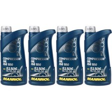 4X1 Litre Huile De Compresseur MANNOL Original ISO 100