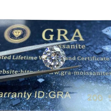 Superbes Coupe Ronde Moissanite 7.50 MM 1.50 CT VVS1 Couleur D VVS1 Gra Certifié