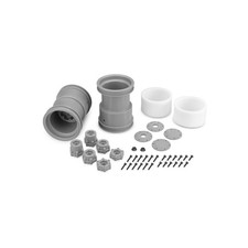 JConcepts Hommage - 2.6 x 3.6 " Monster Truck Roue W / Adaptors (Argent) - 2pc