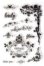 tampons silicone scrapbooking rosier grimpant