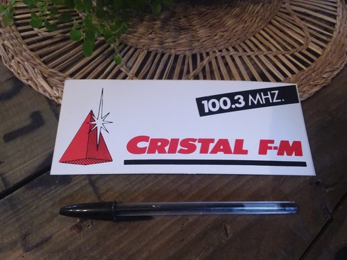 Ancien autocollant radio - , fm