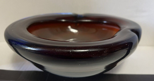 Murano cendrier verre bleu - :,