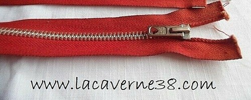 Fermeture éclair 12cm rouge