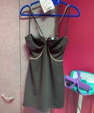 Strappy black cut-out strass