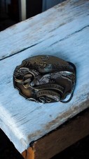 Harley Davidson - Belt Buckle - "The Legend Lives On" - 1990 - Boucle Ceinture 