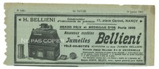 BELLIENI jumelles télé-objectif Goerz Publicités journal La Nature 1902