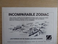 6/1982 PUB ZODIAC CANOT PNEUMATIQUE INFLATABLE COMMANDO ORIGINAL SPANISH AD