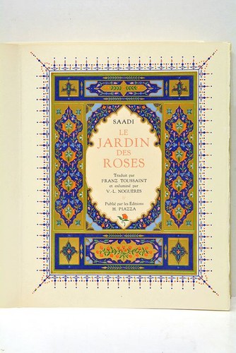 Saadi jardin des roses - saadi,