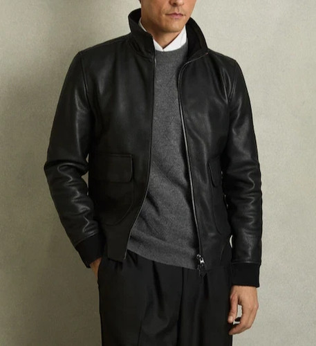 Blouson homme noir véritable