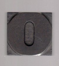 CARACTERE D'IMPRIMERIE BOIS Typographie vintage Wooden printer block  Lettre O