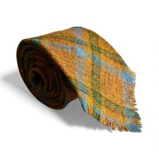 Cravate Vintage Écossaise 100% Laine Carreaux Multicolore Made Scotland