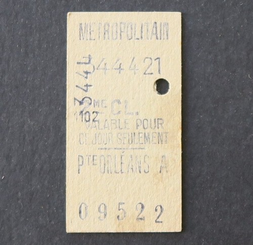 Ancien ticket métro - ancien, 1924