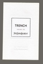 Carte publicitaire - adversatising card -  Trench  d'Yves Saint Laurent