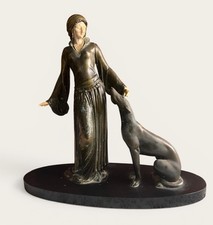 Femme levrier art deco 1930 - au,