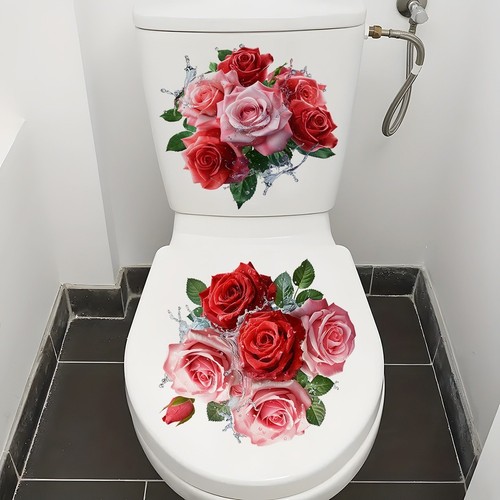 Autocollant fleur rose - autocollant,