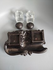 Encrier Ébonite Gutta Percha Napoléon III