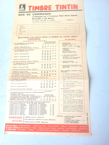 Tintin timbre cheque rare - timbre, cheque"rare