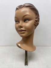 Tête De Mannequin Ancienne En Plâtre Année 30