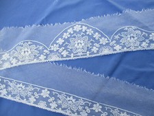 Dentelle ancienne1925 broderie sur tulle pour haut de combinaison 0,9 m x 4-9 cm