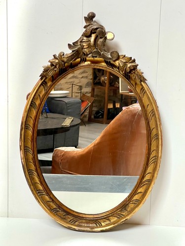 Miroir ancien ovale - ancien,
