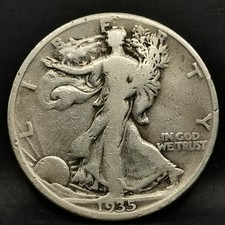 HALF DOLLAR 1935 PHILADELPHIE ARGENT 900‰ LIBERTY WALKING USA / 1/2 DOLLAR /CHOC