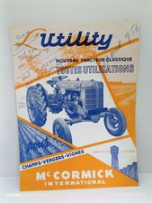 Catalogue Mc CORMICK – TRACTEUR Mc CORMICK UTILITY – dépliant