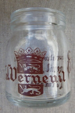 ANCIEN POT DE YAOURT LE VERNEUIL - COOPÉRATIVE LAITIÈRE NORMANDIE - EN VERRE
