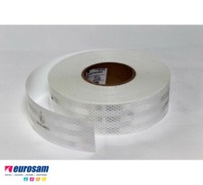 3M Bande Adhésif Blanc Approuvé Réfléchissant Réflecteur Camion, 50 M