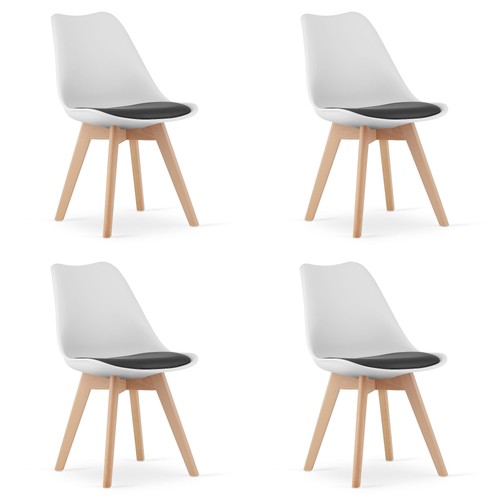 Chaise mark noire blanche - chaise,