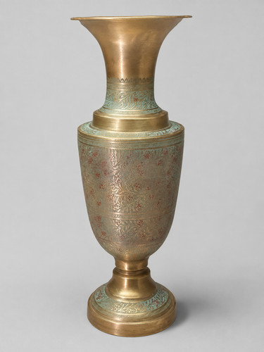 Vase oriental laiton grave - oriental,