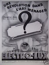 PUBLICITÉ 1930 ELECTRO-LUX