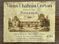 Étiquette Vieux Château Certan 1981 - Pomerol - 75 cl