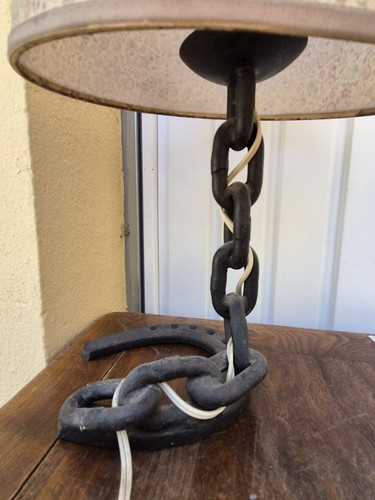 Lampe fer cheval chaîne - lampe, et