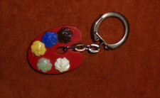 Porte-clés Palette artiste Peintre FRANCE Décor ANNEMASSE Peinture