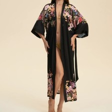 Veste Longue Style Kimono Robe