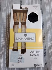 collants fantaisie voile noir Diamantino taille 4    NEUF