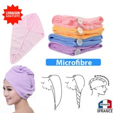 10x SERVIETTE BONNET MICROFIBRE POUR CHEVEUX DE SORTIE DU BAIN
