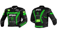 KAWASAKI Veste en Cuir de Motard Veste en Cuir de Moto Veste Motard en Cuir 56